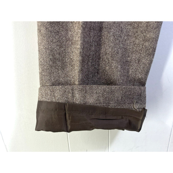 Ann Taylor Factory Trousers Wool Blend Dress Pants Size 8 Petite Heather Brown - Picture 10 of 11